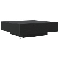 Produktbild för Kaffeebord Svart Ek 100 x 100 x 31 cm Konstruerat trä