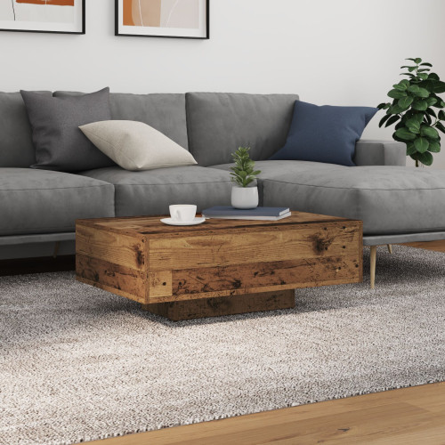 vidaXL Kaffeebord Gammalt trä 85 x 55 x 31 cm Konstruerat trä