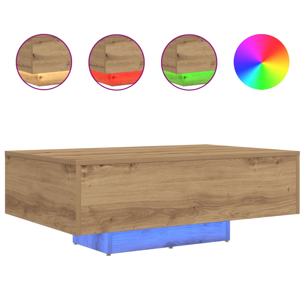 Produktbild för Kaffeebord Artisan Ek 85 x 55 x 31 cm Konstruerat trä