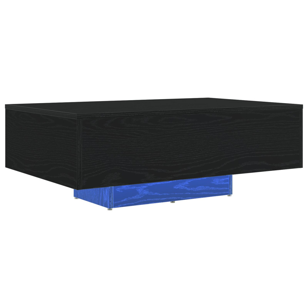 Produktbild för Kaffeebord Svart Ek 85 x 55 x 31 cm Konstruerat trä
