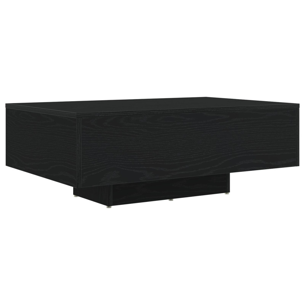 Produktbild för Kaffeebord Svart Ek 85 x 55 x 31 cm Konstruerat trä