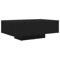 Produktbild för Kaffeebord Svart Ek 85 x 55 x 31 cm Konstruerat trä