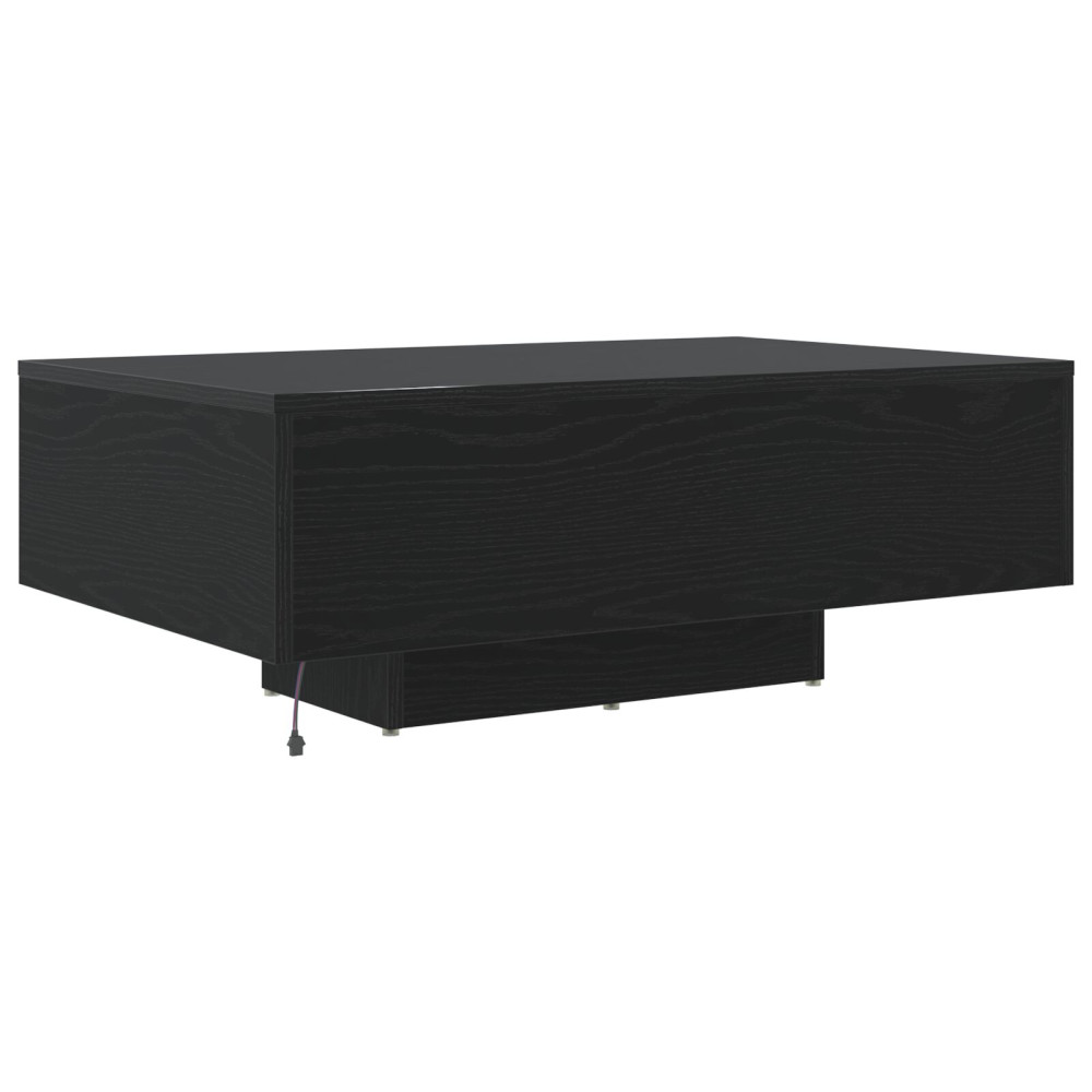 Produktbild för Kaffeebord Svart Ek 85 x 55 x 31 cm Konstruerat trä