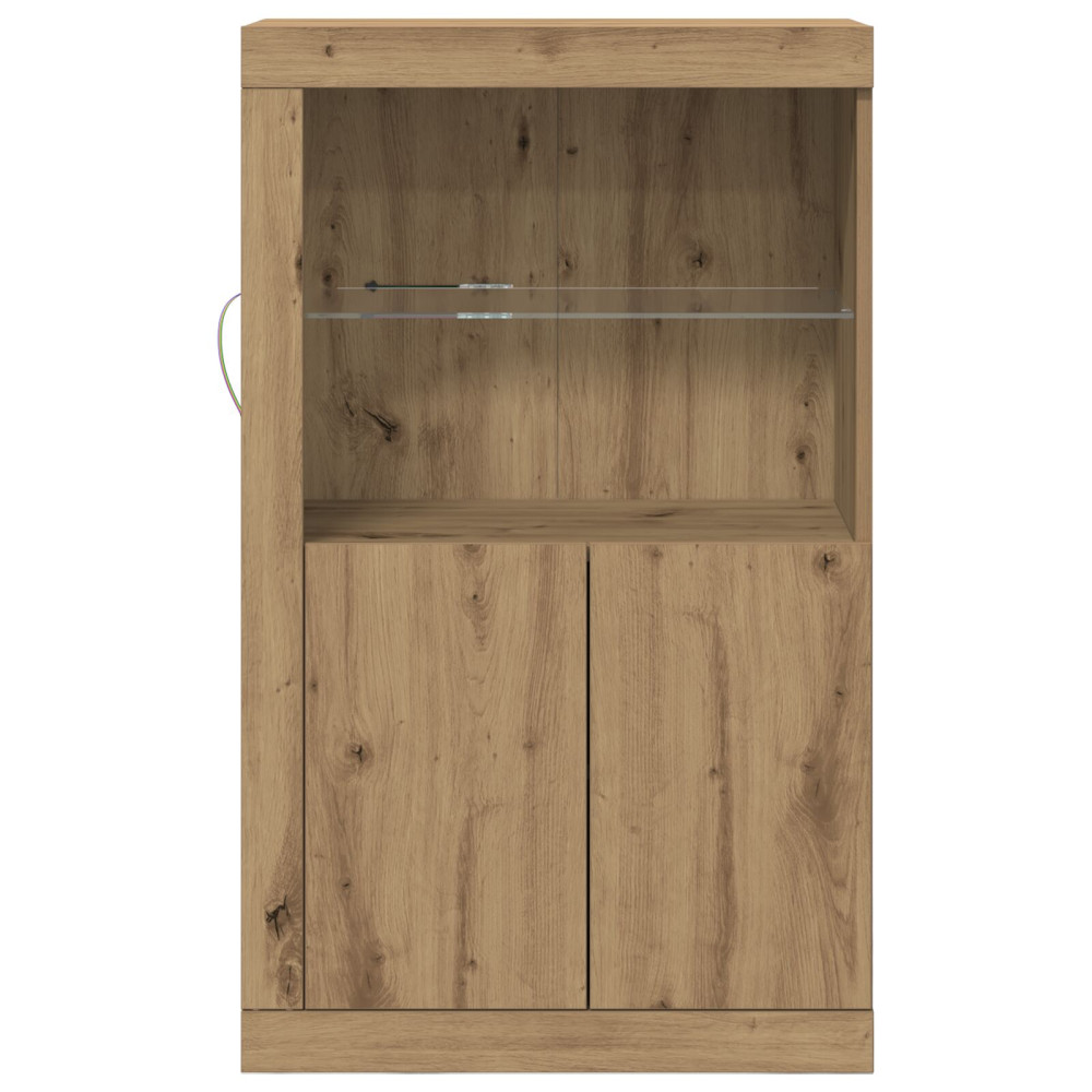 Produktbild för LED-sido bord Artisan Ek 60,5 x 37 x 100 cm Konstruerat trä