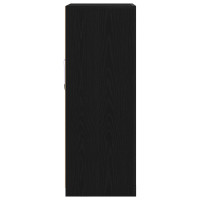Produktbild för LED-sido bord Svart Ek 60,5 x 37 x 100 cm Konstruerat trä