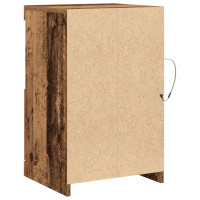 Produktbild för LED-sido bord Gammalt trä 41 x 37 x 67 cm Konstruerat trä