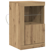 Produktbild för LED-sido bord Artisan Ek 41 x 37 x 67 cm Konstruerat trä