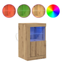 Produktbild för LED-sido bord Artisan Ek 41 x 37 x 67 cm Konstruerat trä
