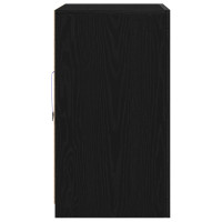 Produktbild för LED-sido bord Svart Ek 41 x 37 x 67 cm Konstruerat trä