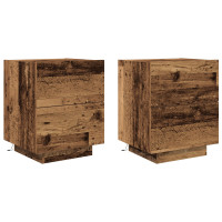 Produktbild för Nattduksbord 2 pcs Gammalt trä 45 x 40 x 55 cm Konstruerat trä
