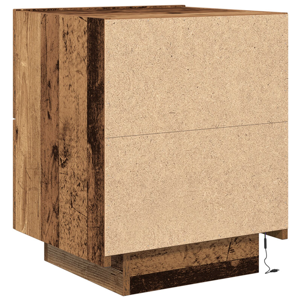 Produktbild för Nattduksbord 2 pcs Gammalt trä 45 x 40 x 55 cm Konstruerat trä