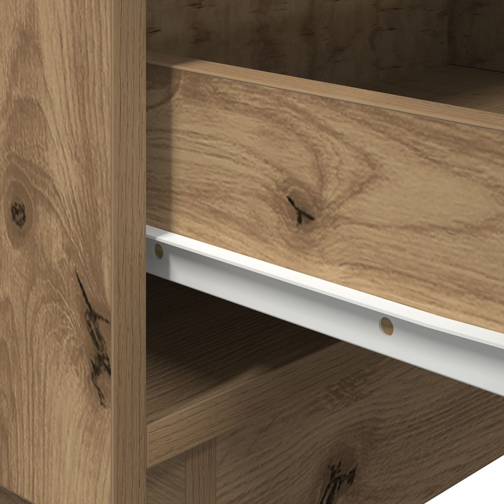 Produktbild för Nattduksbord 2 pcs Artisan Ek 45 x 40 x 55 cm Konstruerat trä