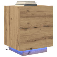 Produktbild för Nattduksbord 2 pcs Artisan Ek 45 x 40 x 55 cm Konstruerat trä