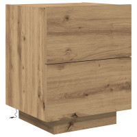 Produktbild för Nattduksbord 2 pcs Artisan Ek 45 x 40 x 55 cm Konstruerat trä