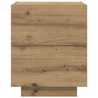 Produktbild för Nattduksbord 2 pcs Artisan Ek 45 x 40 x 55 cm Konstruerat trä