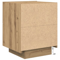 Produktbild för Nattduksbord 2 pcs Artisan Ek 45 x 40 x 55 cm Konstruerat trä