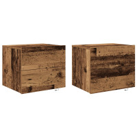 Produktbild för Nattduksbord 2 pcs Gammalt trä 50 x 39 x 41 cm Konstruerat trä