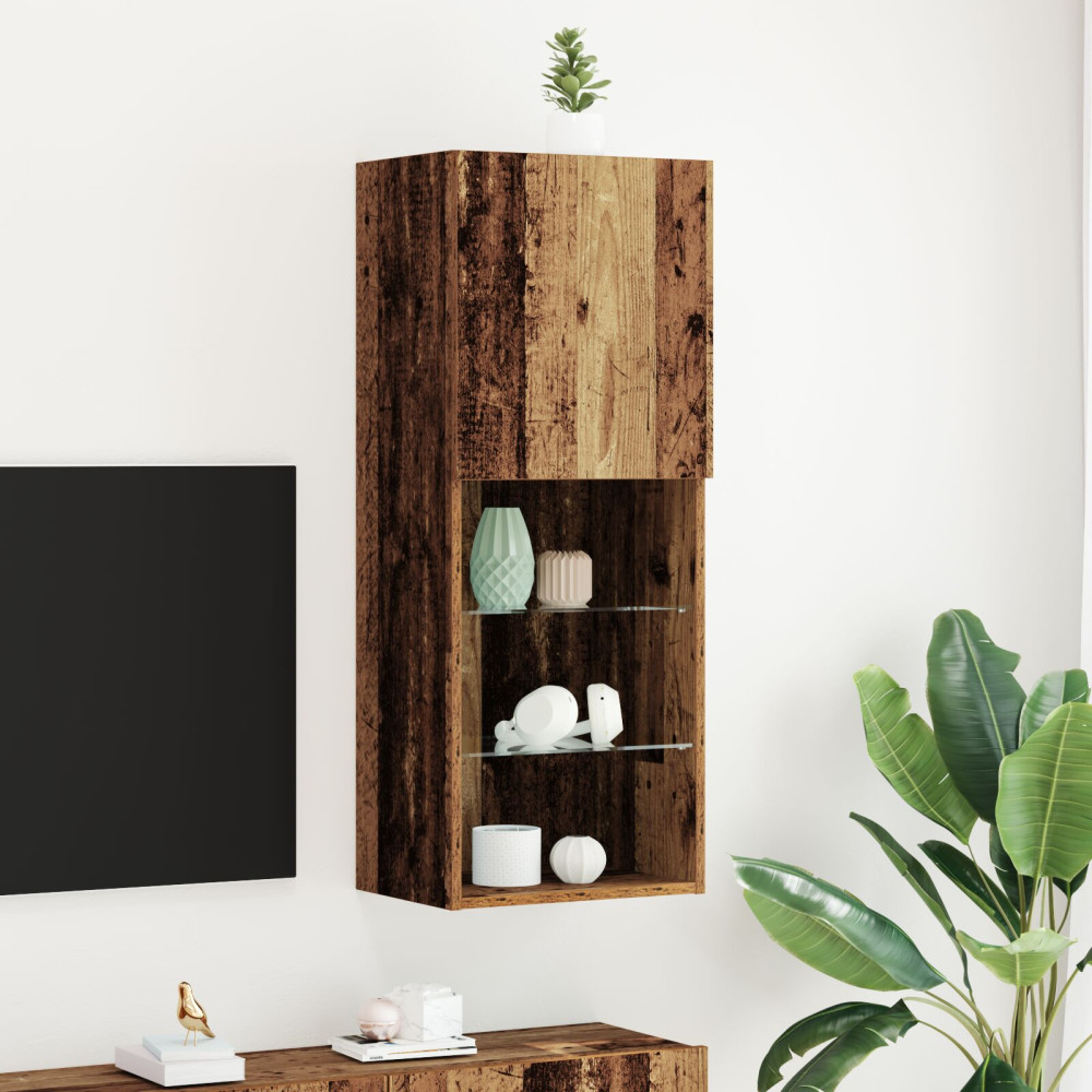 Produktbild för TV-bänkset Gammalt trä 40,5 x 30 x 102 cm Konstruerat trä