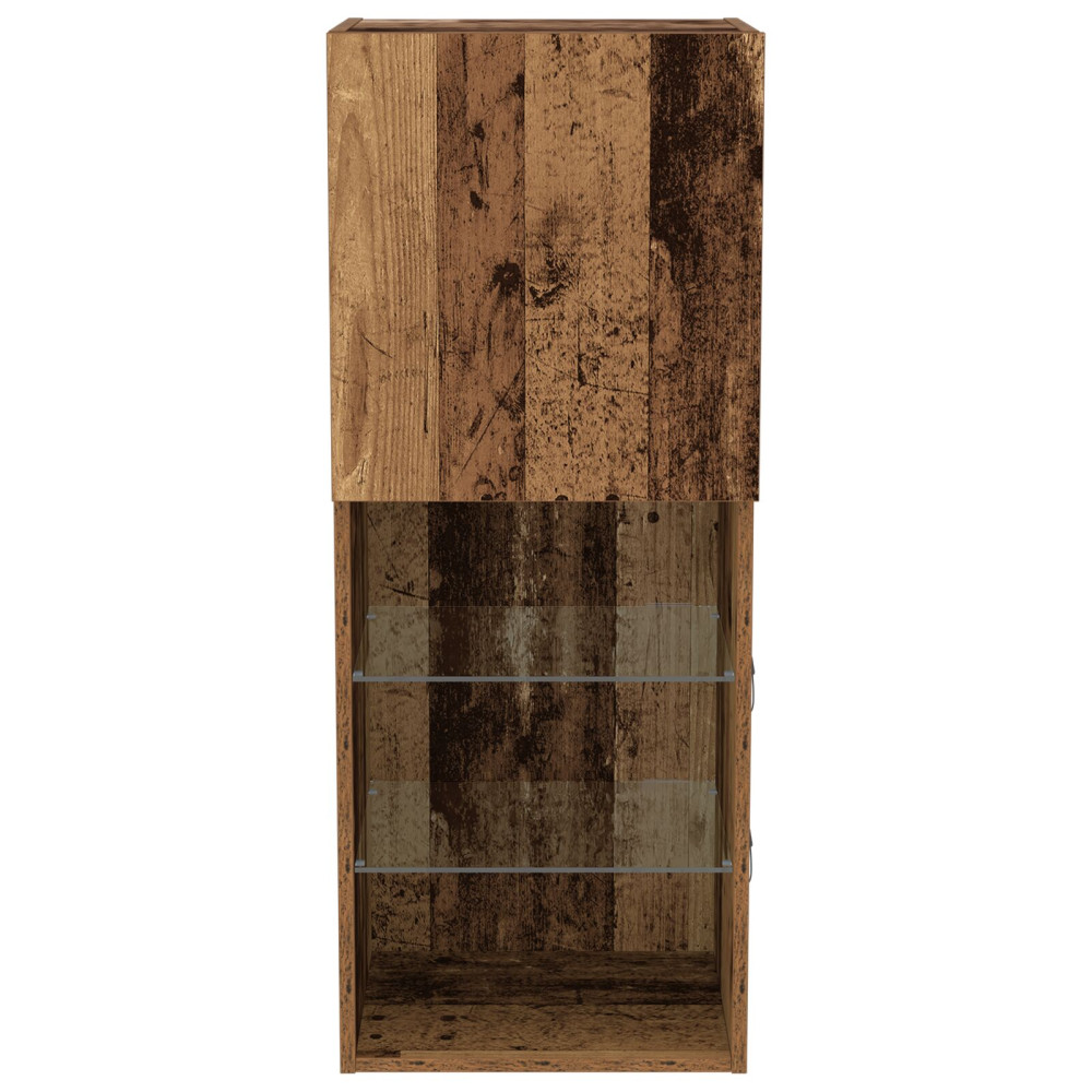 Produktbild för TV-bänkset Gammalt trä 40,5 x 30 x 102 cm Konstruerat trä