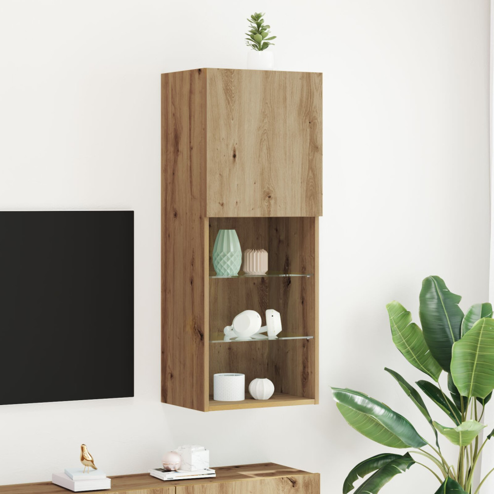 Produktbild för TV-bänkset 40,5 x 30 x 102 cm Artisan Ek Konstruerat trä