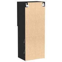 Produktbild för TV-bänkset med LED Svart Ek 40,5 x 30 x 102 cm Konstruerat trä