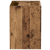 Produktbild för Flytande hylla med LED-ljus med hylla Brun 40 x 28,5 x 40 cm