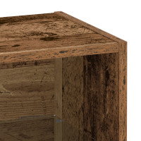 Produktbild för Flytande hylla med LED-ljus med hylla Brun 40 x 28,5 x 40 cm