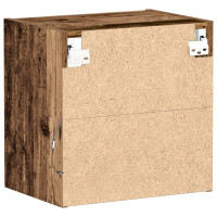 Produktbild för Flytande hylla med LED-ljus 2 pcs Brun 40 x 28,5 x 40 cm