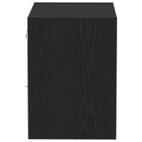 Produktbild för Flytande hylla med LED-ljus 2 pcs Svart 40 x 28,5 x 40 cm