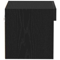 Produktbild för TV-bänkset med led Svart Ek 40 x 30 x 30 cm Konstruerat trä