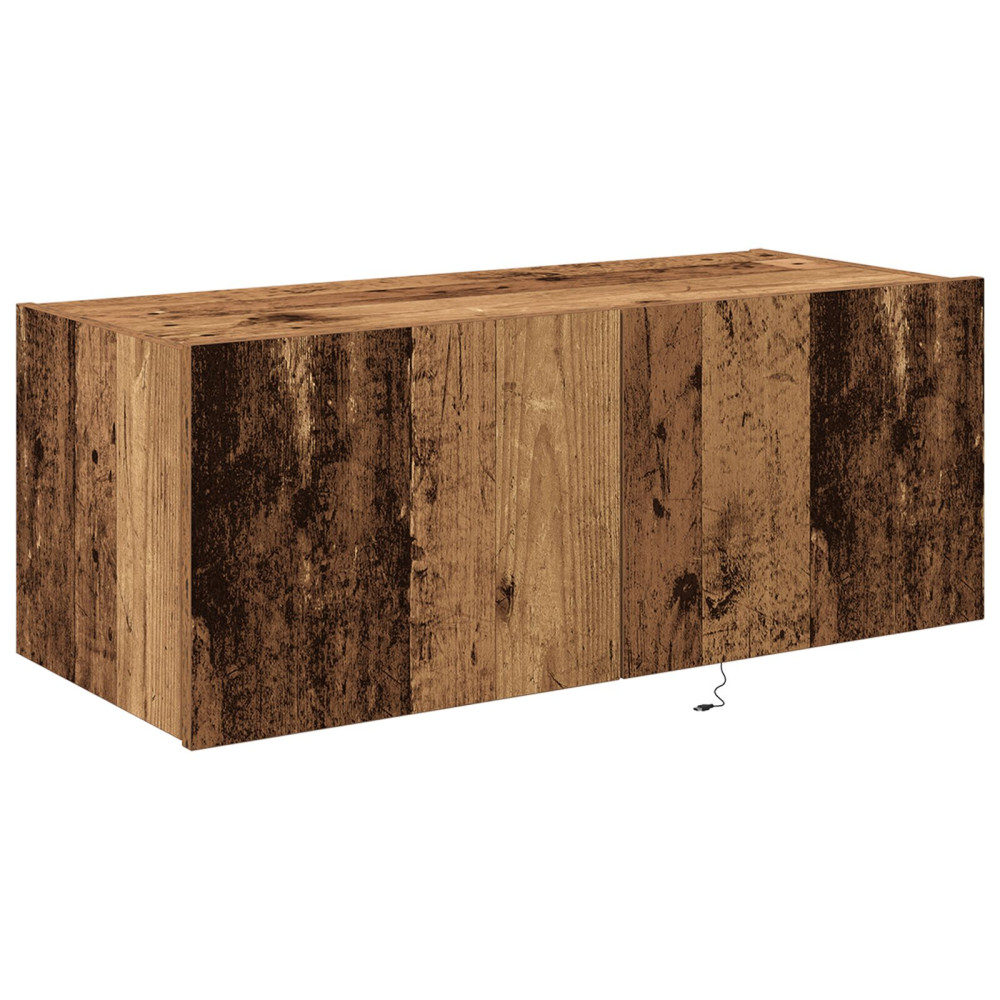 Produktbild för TV Vägghylla Gammalt trä 80 x 35 x 31 cm Konstruerat trä