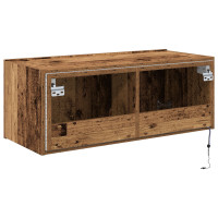 Produktbild för TV Vägghylla Gammalt trä 80 x 35 x 31 cm Konstruerat trä