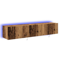 Produktbild för TV Vägghylla 2 pcs Gammalt trä 80 x 35 x 31 cm Konstruerat trä