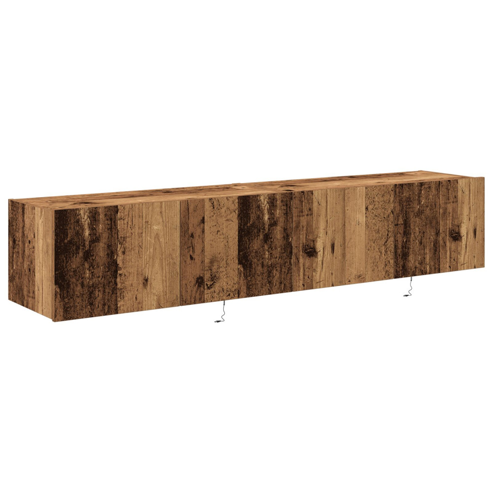 Produktbild för TV Vägghylla 2 pcs Gammalt trä 80 x 35 x 31 cm Konstruerat trä