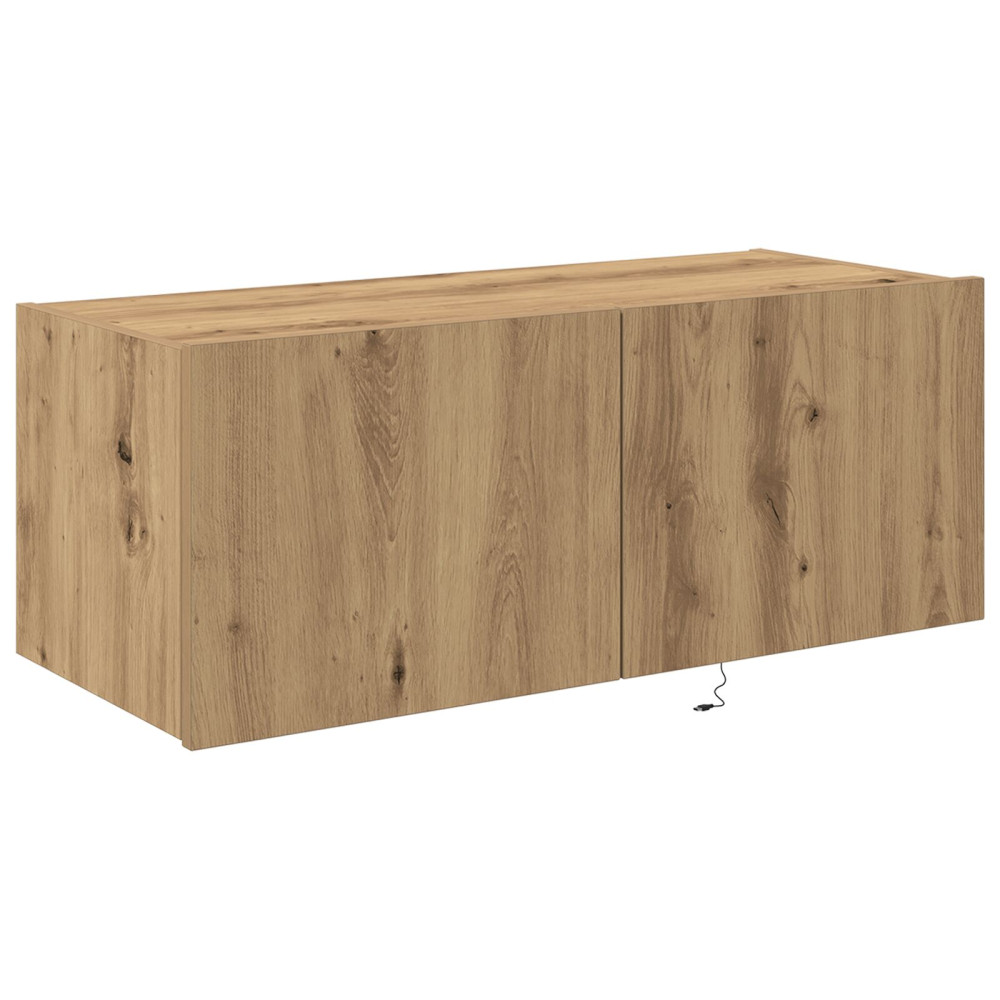 Produktbild för TV Vägghylla 80 x 35 x 31 cm Artisan Ek Konstruerat trä