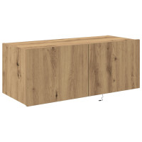 Produktbild för TV Vägghylla 80 x 35 x 31 cm Artisan Ek Konstruerat trä