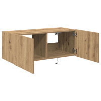 Produktbild för TV Vägghylla 80 x 35 x 31 cm Artisan Ek Konstruerat trä