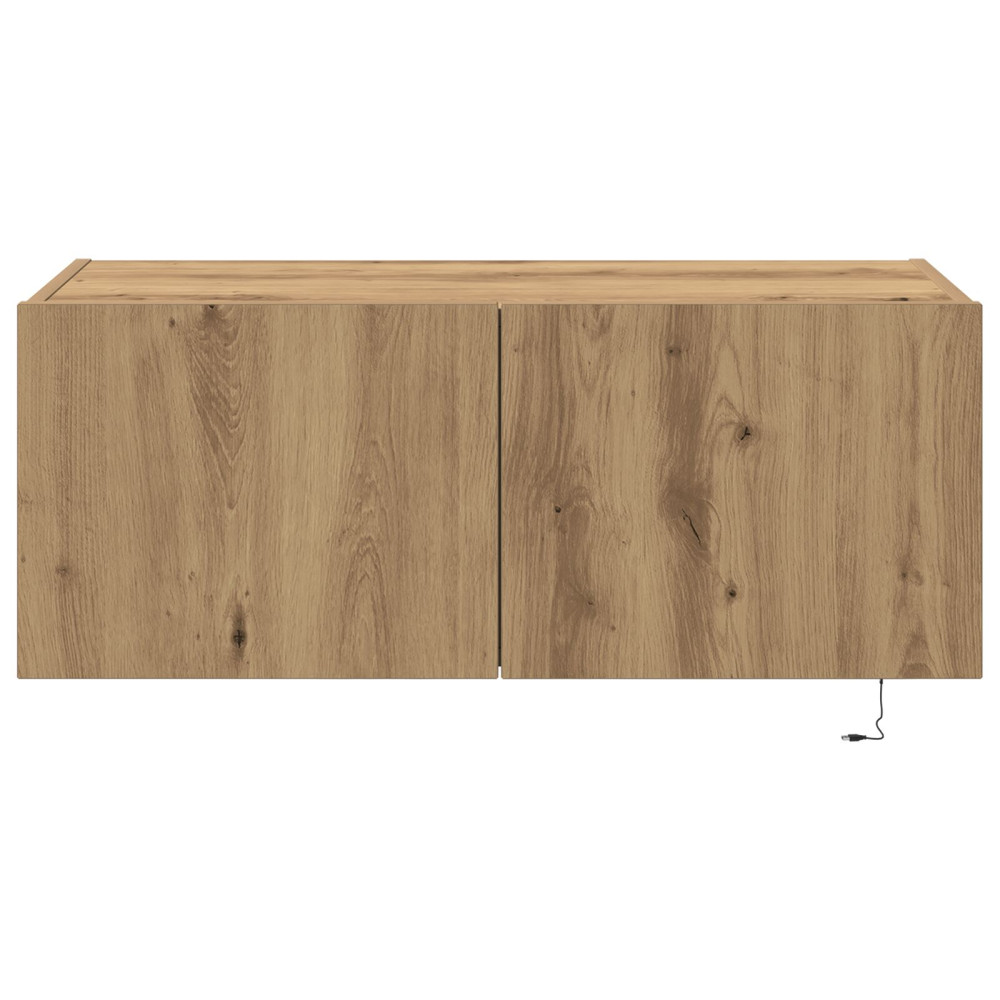 Produktbild för TV Vägghylla 80 x 35 x 31 cm Artisan Ek Konstruerat trä
