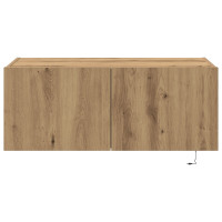 Produktbild för TV Vägghylla 80 x 35 x 31 cm Artisan Ek Konstruerat trä