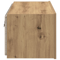 Produktbild för TV Vägghylla 80 x 35 x 31 cm Artisan Ek Konstruerat trä
