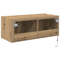Produktbild för TV Vägghylla 80 x 35 x 31 cm Artisan Ek Konstruerat trä