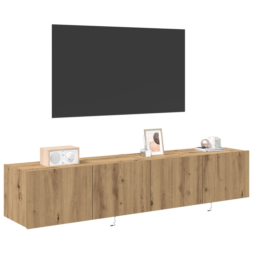 Produktbild för TV Vägghylla 2 pcs Artisan Ek Konstruerat trä