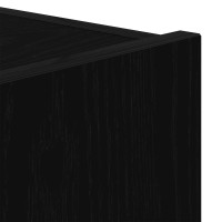 Produktbild för TV Vägghylla 2 pcs Svart Ek 80 x 35 x 31 cm Konstruerat trä