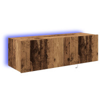 Produktbild för TV Vägghylla 2 pcs Gammalt trä 100 x 35 x 31 cm Konstruerat trä