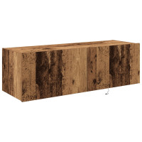 Produktbild för TV Vägghylla 2 pcs Gammalt trä 100 x 35 x 31 cm Konstruerat trä