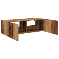 Produktbild för TV Vägghylla 2 pcs Gammalt trä 100 x 35 x 31 cm Konstruerat trä