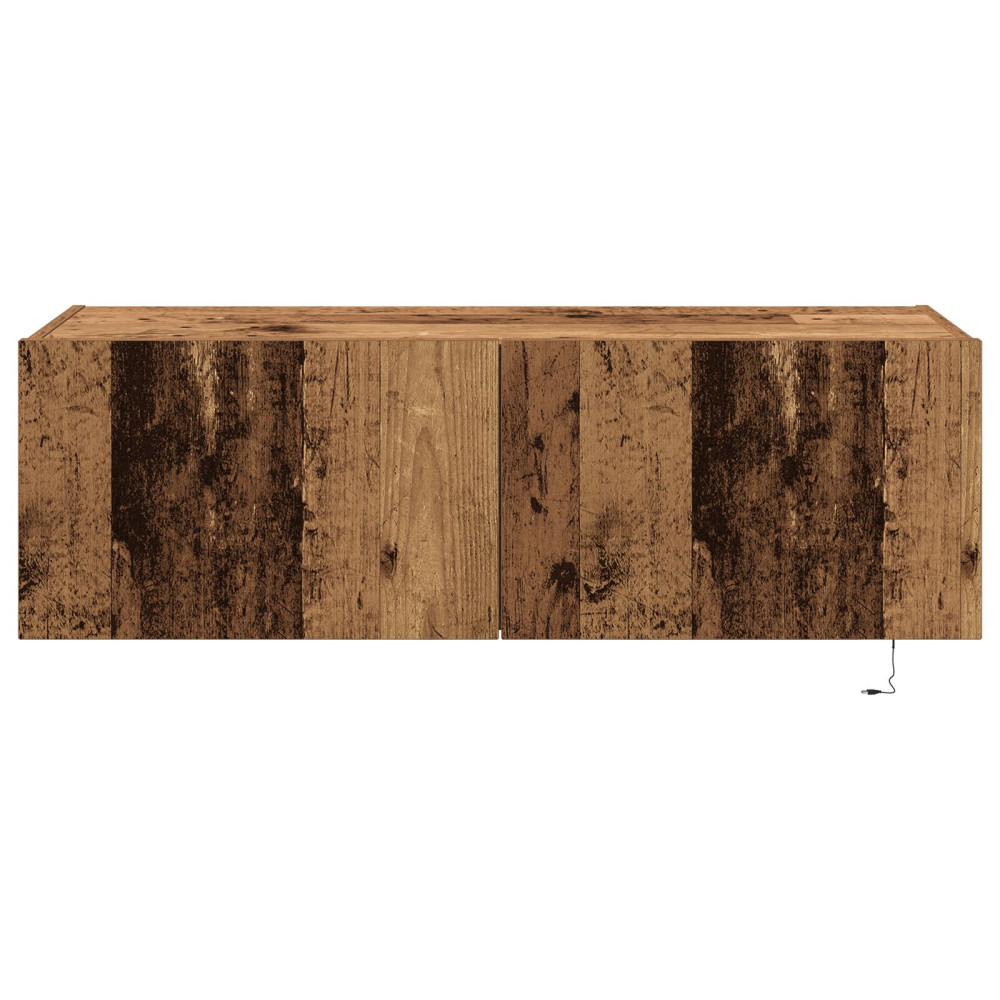 Produktbild för TV Vägghylla 2 pcs Gammalt trä 100 x 35 x 31 cm Konstruerat trä