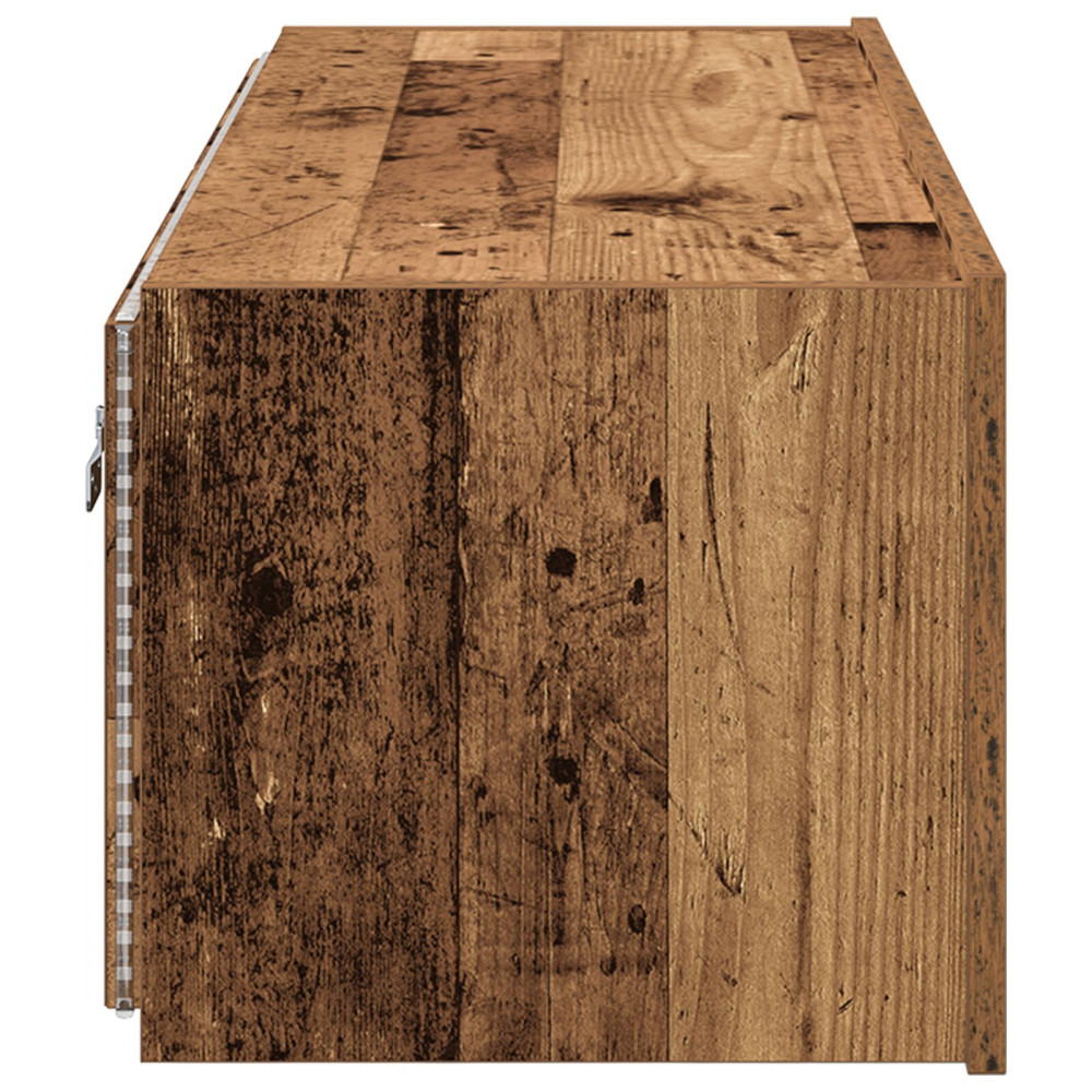 Produktbild för TV Vägghylla 2 pcs Gammalt trä 100 x 35 x 31 cm Konstruerat trä
