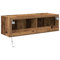 Produktbild för TV Vägghylla 2 pcs Gammalt trä 100 x 35 x 31 cm Konstruerat trä