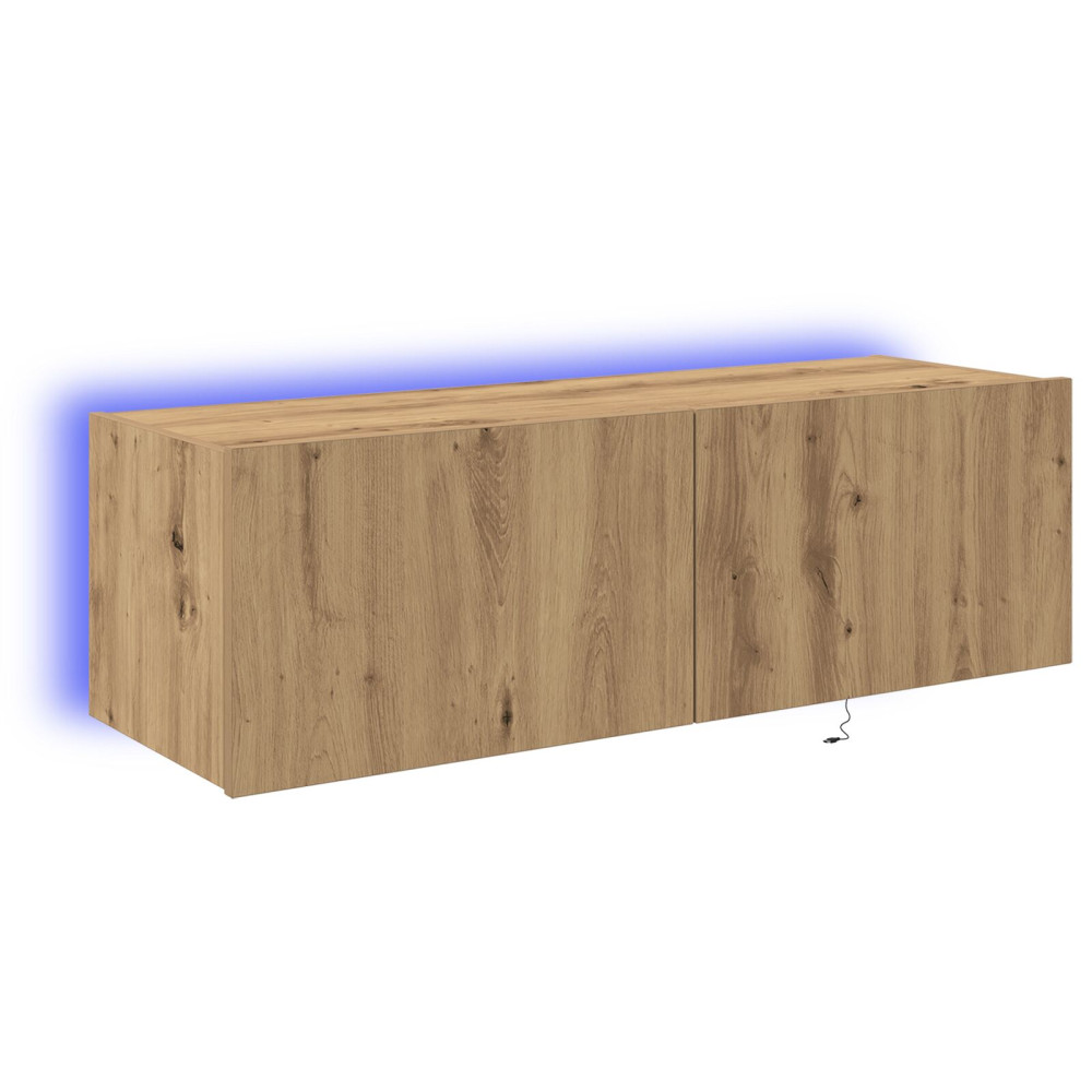 Produktbild för TV Vägghylla 100 x 35 x 31 cm Artisan Ek Konstruerat trä